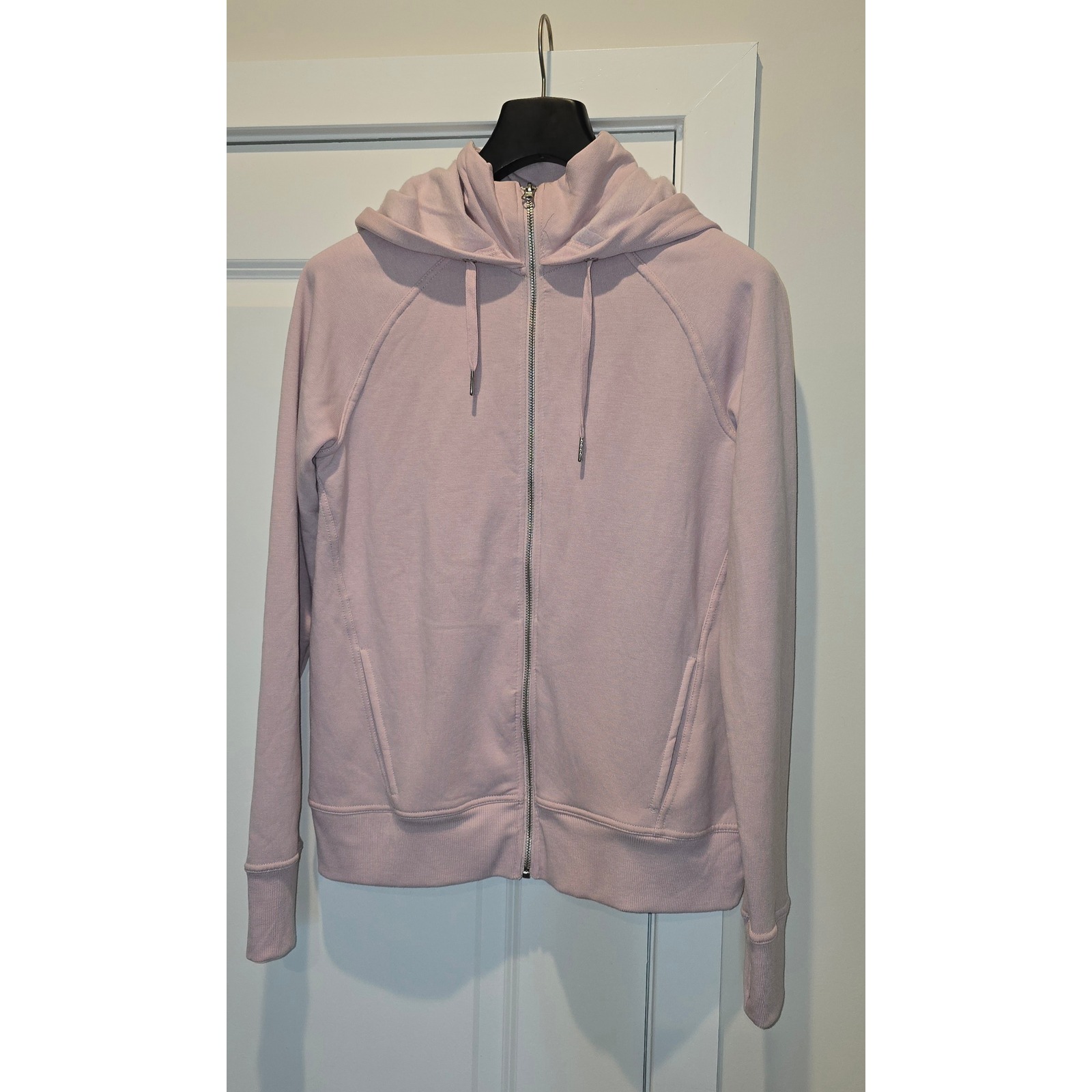 Jockey Womens Mauve Pink Full Zip Hoodie Thumbhole Cuffs Size M New With Tags